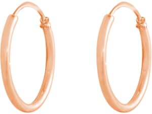 GEMSHINE 585 rose Gold 14k Creolen endless Hoop ...