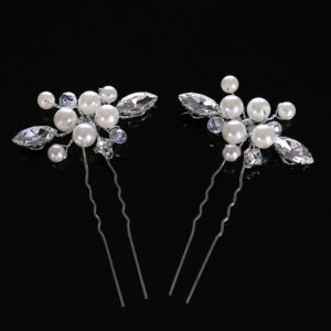 2 x Haarnadel Kopfschmuck Haarschmuck Perle Stra...